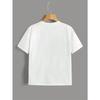 European sizes Boys' Cute and Cool Cartoon Print Letter T-Shirt - Soft, Breathable Round Neck Short Sleeve Tee with Whimsical Three Animal Design