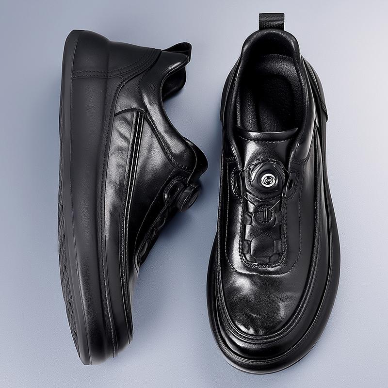 Stylish Mens Summer Skateboard Footwear New Casual Leather Sneakers Comfortable Walking Shoes Soft Sole Sports Shoes Oxford Shoe