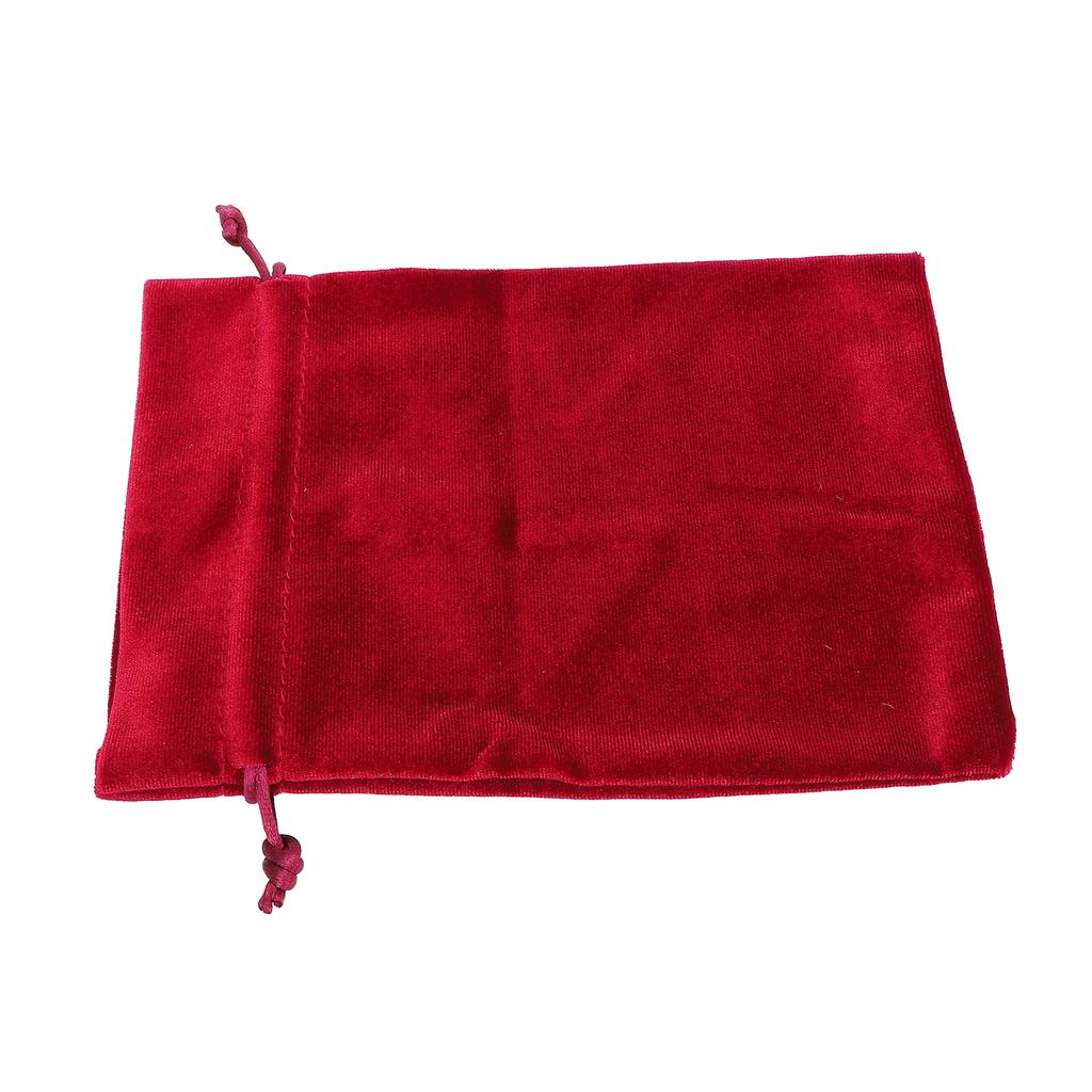 5PCS Velvet Gift Bag Multifunctional Soft Drawstring Dice Storage Bag for Jewelry Bracelet Red