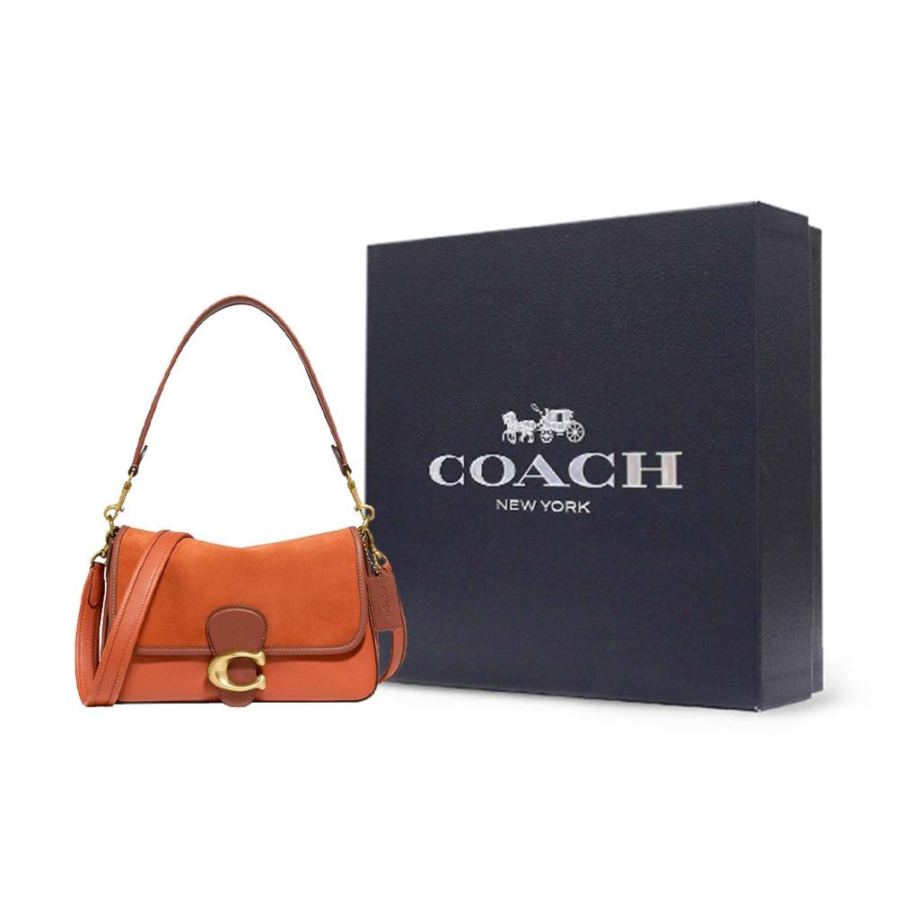 Coach Tabby 26 Klassische C-Schnalle Leder und Wildleder Umhängetasche Damen Umhängetasche Canyon-Rotbraun C5262-B4NP6