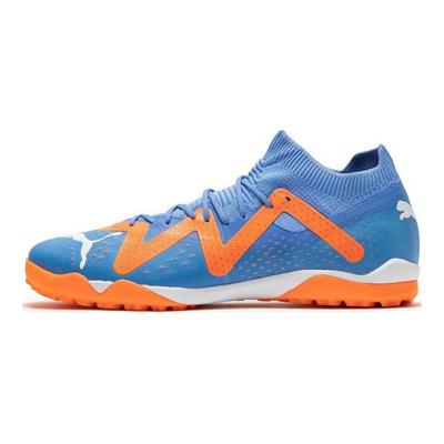 Future Match Bout Rond Lacets TT (Crampons en caoutchouc) Chaussures de Football Gazon Synthétique Homme Chaussures de Football Bleu Orange 107184-01