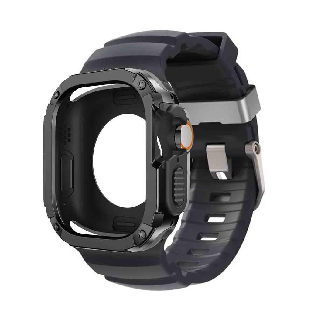 Silicone Strap+TPU PC Case For Apple Watch Ultra 3 2 1 49mm for iWatch Series 11 10 46mm band for Iwatch 9 8 7 6 5 4 45mm 44mm