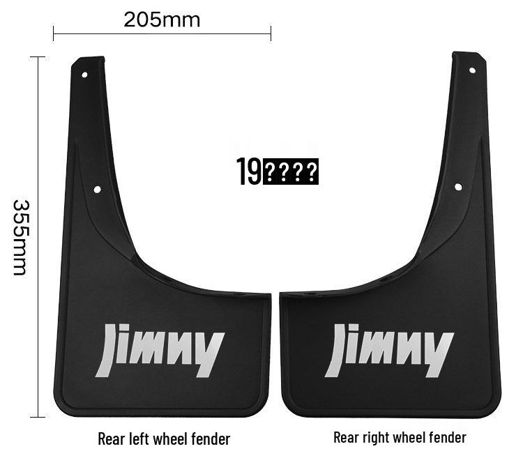 Suzuki Jimny 2019-2023 Black Mudguard Belt Label