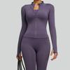 Womens Lightweight Yoga Jacket Breathable Fitness Top Long Sleeve Stretch Workout Outerwear