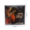 Universal Cello Strings Replacement Steel Core Wrap Nickel Silver String for Professional and Student Cello Players