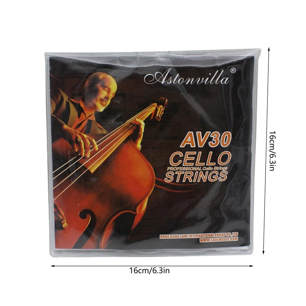 Universal Cello Strings Replacement Steel Core Wrap Nickel Silver String for Professional and Student Cello Players