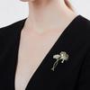 Small Fragrance Classic Double C Letter Pearl Brooch