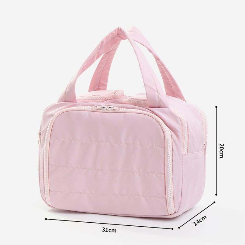 Partition Storage, Large Capacity, Portable, Travel Carrying, Multifunctional, Foldable, Washable, Waterproof Makeup Bag