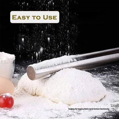 Stainless Steel Hollow Rolling Pin for Dough, Dumplings, Pizza, and Baking