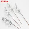 12pcs Artificial Christmas Glitter Berries Stems Xmas Tree Wreath DIY Decor