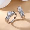 Luxury Fashion Elegant Crystal Female Zircon Wedding Ring Set Fashion  Color Simple Accessories Jewelry Rings For Woman