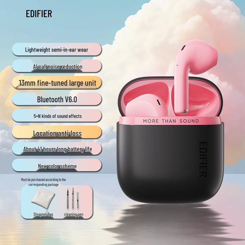 Edifier Zero Air Pro: Noise-Canceling Bluetooth V6.0 with Anti-loss Positioning, Long Battery Life, Large Drivers