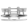 8in Boat Pull Up Cleats 316 Stainless Steel Retractable Flush Mount Dock Cleats with Backing Plate and Lock Nuts
