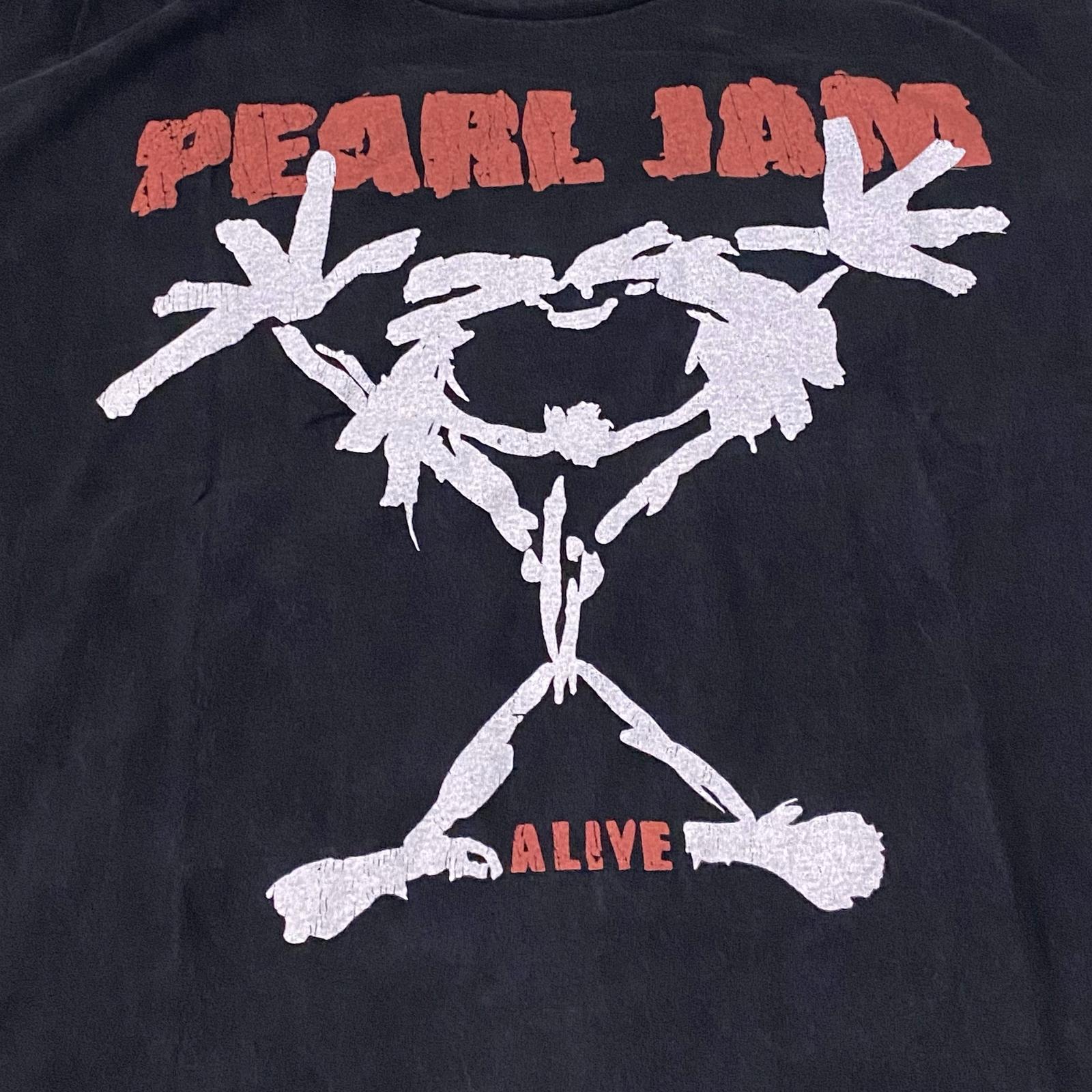 Pearl Jam Alive Stickman Рок-группа Концертный Тур Однострочная Футболка РЕПРИНТ 2XL