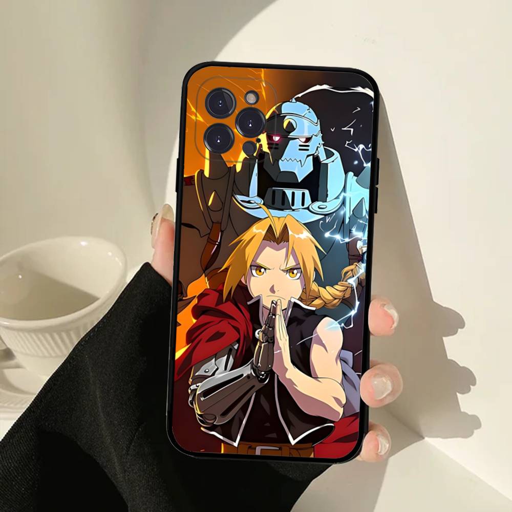 Anime F-Fullmetal A-Alchemist Phone Case For Iphone 16 15 17 13 14 12 11 Pro Max Plus Black Shell Cover Case