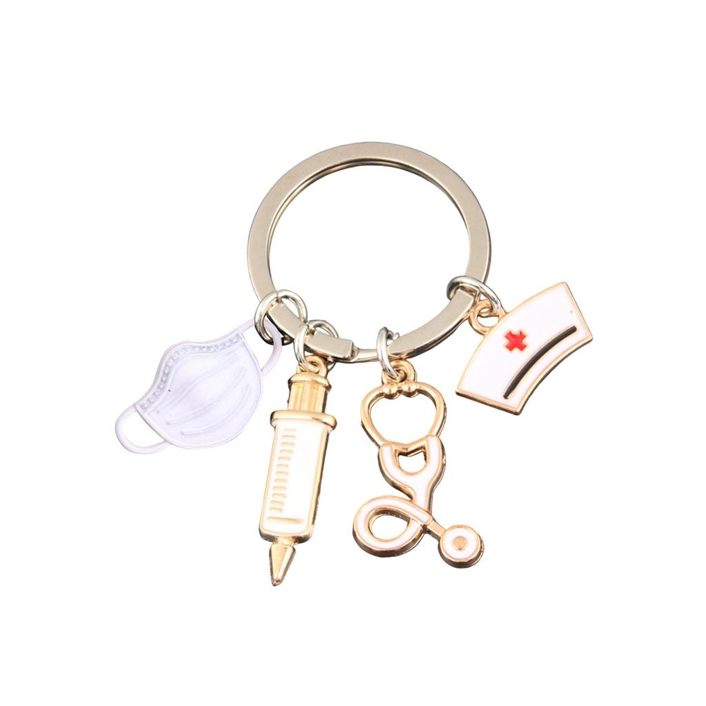 Sjuksköterskedagen Nyckelring, Spruta, Stetoskop Nyckelring