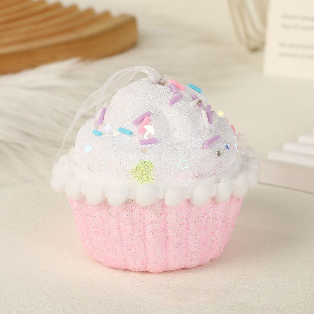 3/6pcs Ice Cream Model Christmas Tree Pendant Lovely Dessert Prop Xmas Hanging Ornament Cute Christmas Candy Pendant Holiday