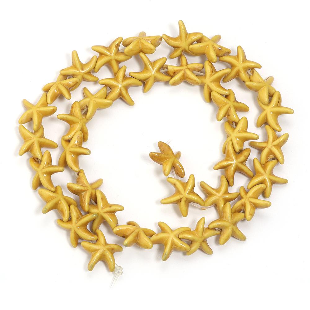 About 36pcs/Strand Starfish Turquoises Beads For Jewelry Making Loose Bead Natural Stone Beads DIY Bracelet Necklace Accessories
