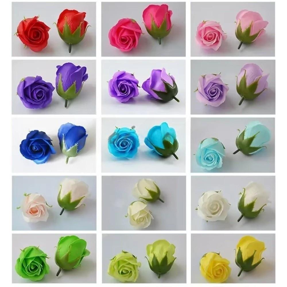 25Pcs Five Layer Rose Soap Rose Flower Realistic Floral Wreath Making Artificial Rose Flowers Handmade Gift DIY Flower Head