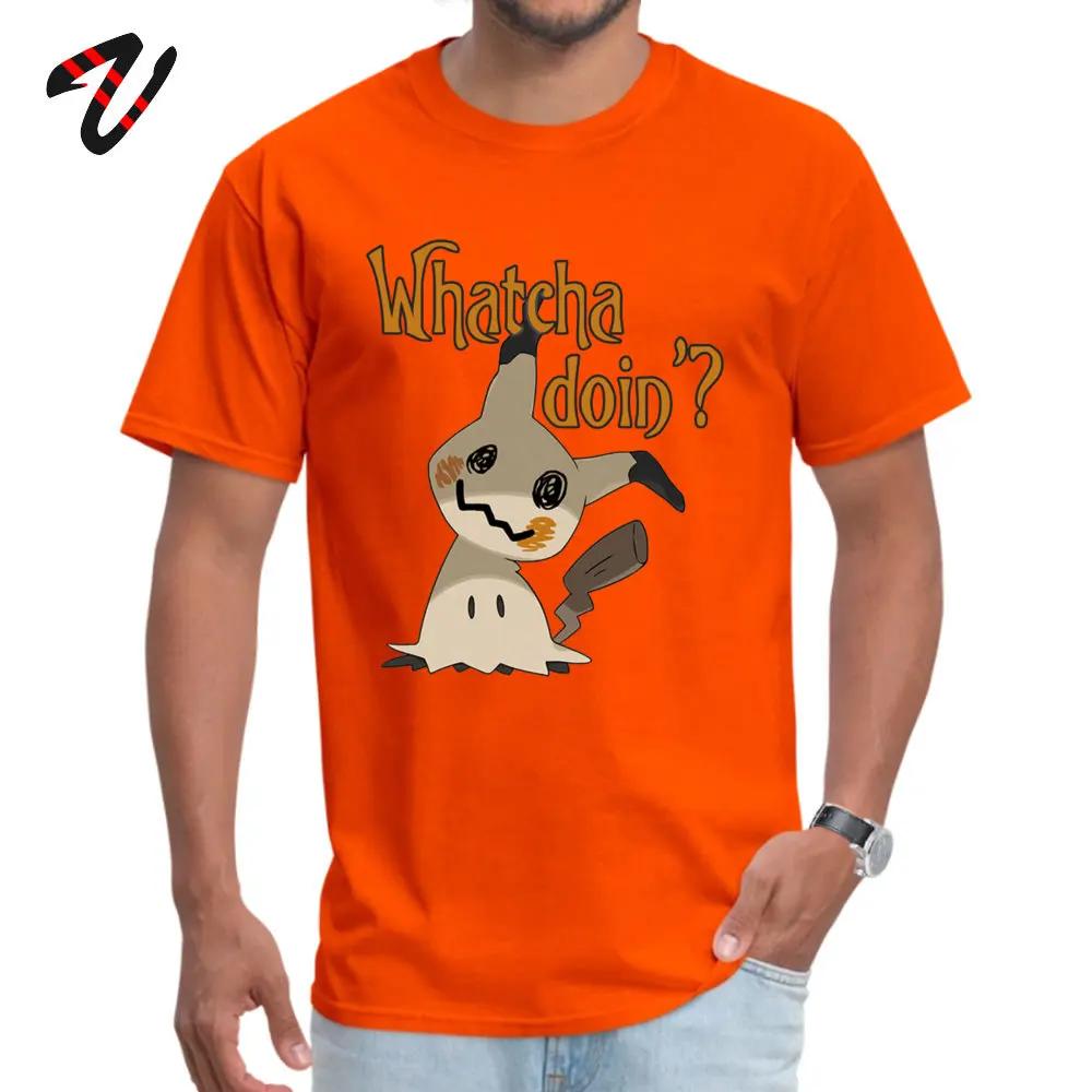 Slim Fit Men TShirt Whatcha doin Mimikyu Casual T Shirt Greyhound Short Sleeve Casual Tops Tees ONeck Wholesale Tshirt Funny