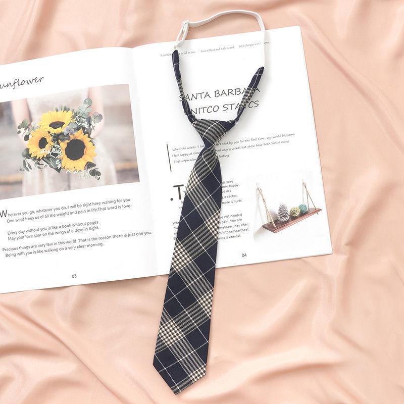 Japanese Striped Tie For Women And Men Polyester School Uniform Accessory