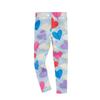 Girls' Heart Pattern Slim-Fit Leggings, Elastic Spring/Autumn Style for Children