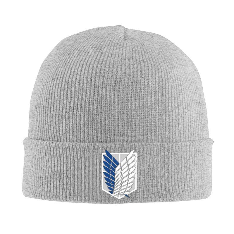Attack on Titan Logo Print Beanie Hats Unisex Bonnet Hats Outdoor Knit Hat Autumn Winter Warm Head Wrap Caps Skullies Beanies