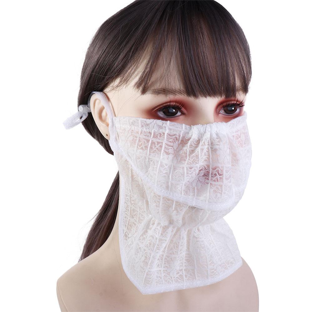 Neck Protection Lace Face Scarves Sunscreen Veil Anti-uv Face Cover Sunscreen Mask Face Scarf