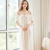 Plus Size Short Sleeve Cotton Nightgown - European & American Style Pajamas