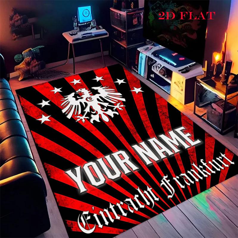 Custom Eintracht Frankfurt Carpet Rug for Living Room Bedroom Home Sofa Decoration,Kids play Nonslip Floor Mat