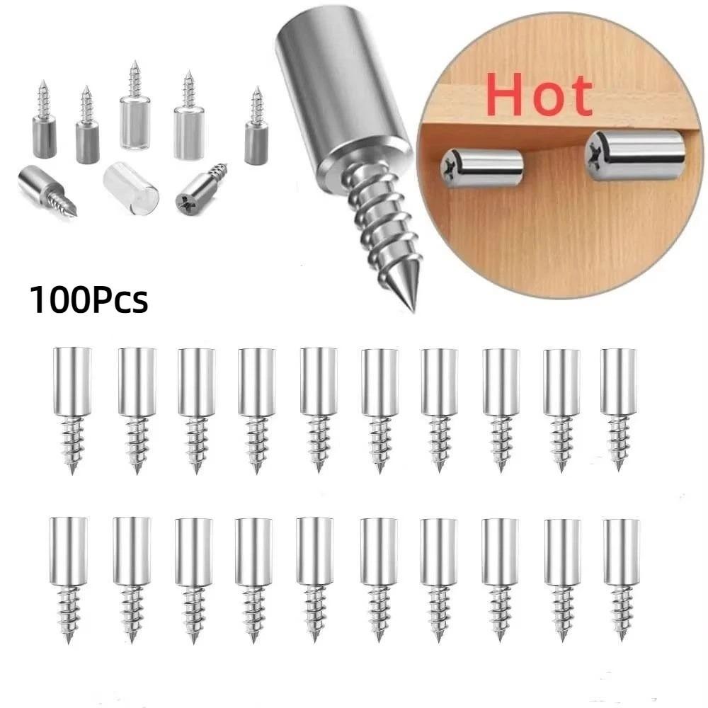 100Pcs Anti-Slip Rubber Sleeve Metal Shelf Support Nails Self-Tapping Screws  Home Improvement