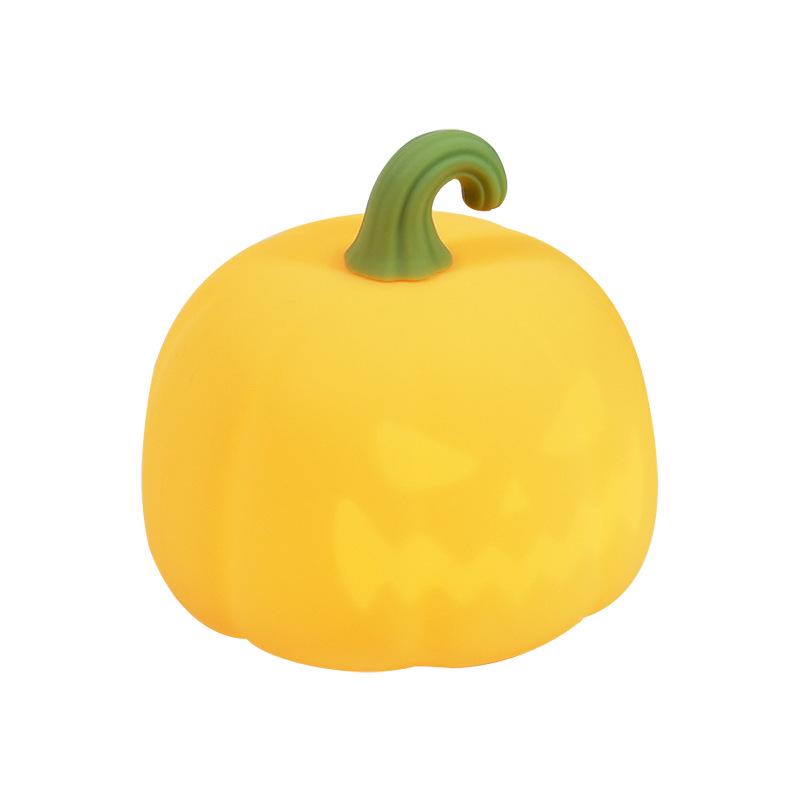 

Rechargeable Halloween Pumpkin Silicone Night Light - Decorative Bedside Atmosphere Lamp 2.5W