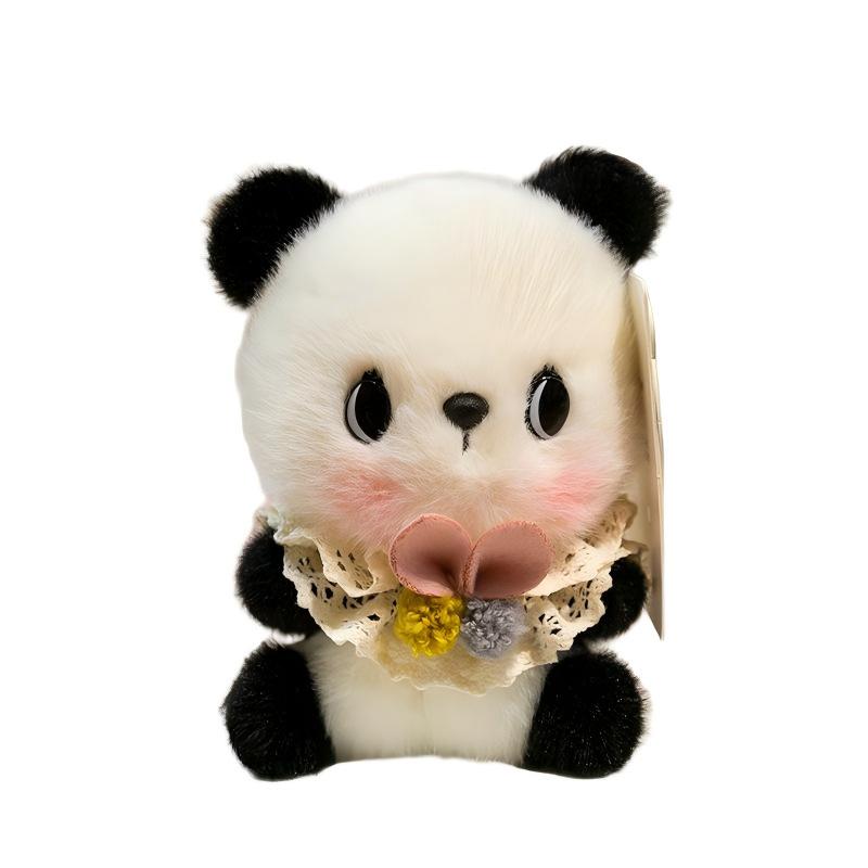 Internet celebrity small nose plush doll soft cute little rabbit keychain, school bag pendant, children's table companion rag doll