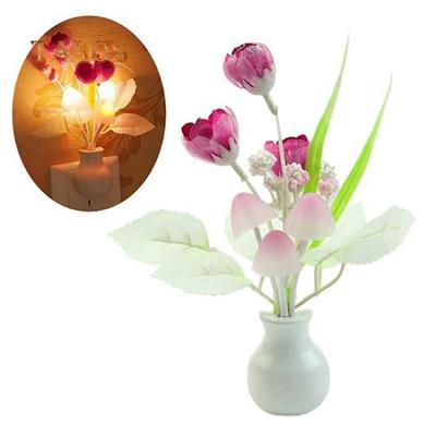 Tulip Flower LED Night Light Soft Romantic Sensor Baby Bed Room Lamp Home Decor Fairy Lights