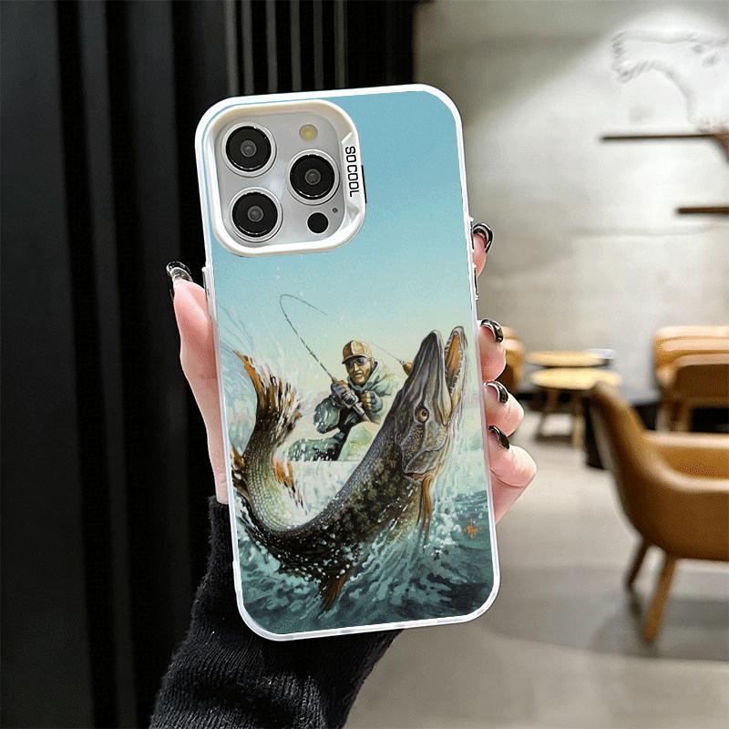 Hunting Fishing Man Shockproof Phone Case for iPhone 17 Air 16 16E 15 Pro Max 14 Plus 13 Mini 12 Back Cover Anti Fall Fundas
