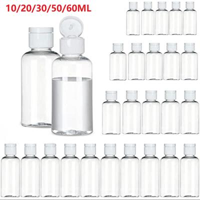 10/20 pezzi bottiglie in PET con tappo a scatto disinfettante per le mani bottiglia da viaggio contenitore ricaricabile per shampoo lozione crema sapone per il corpo