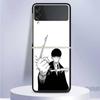 Mashle Magic And Muscles For Samsung Galaxy Z Flip 5 4 3 5G Phone Case Black Hard Cover ZFlip 5 4 3 Luxury Shockproof Bumper Coq