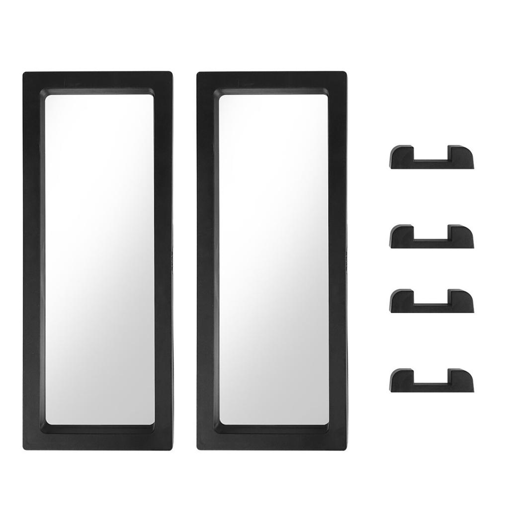 2Pcs 3D Effect Display Floating Coin Display Frame Box Jewelry Holder Case with Stand Black PE Film Display Box