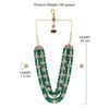 Green Beads & Floral Kundan Necklace Set For Women