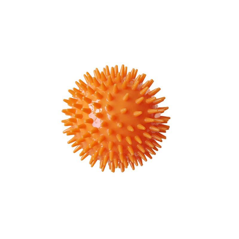 Elastic Spiky Rubber Teething Toy: Bite-Resistant Interactive Ball with Sound for Pet Teeth Cleaning