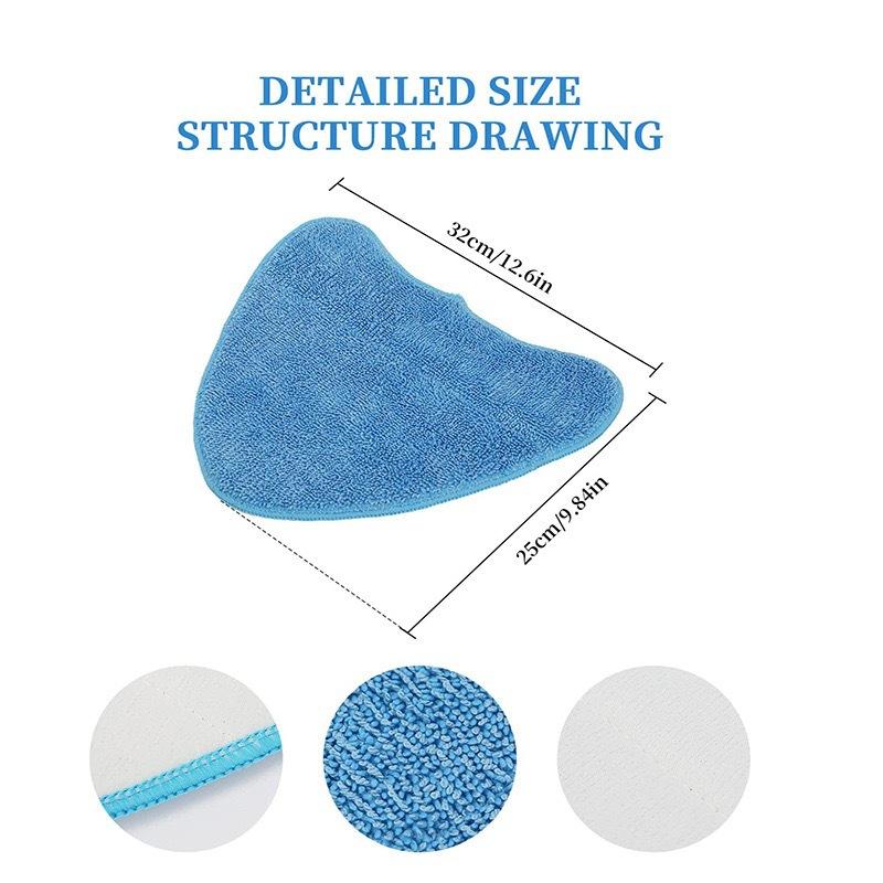 Reusable Steam Mop Replacement Pads - Compatible with Most Steam Mops for Hard Floor Cleaning