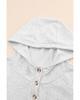 Azura Exchange Kangaroo Pocket Henley Button Hoodie