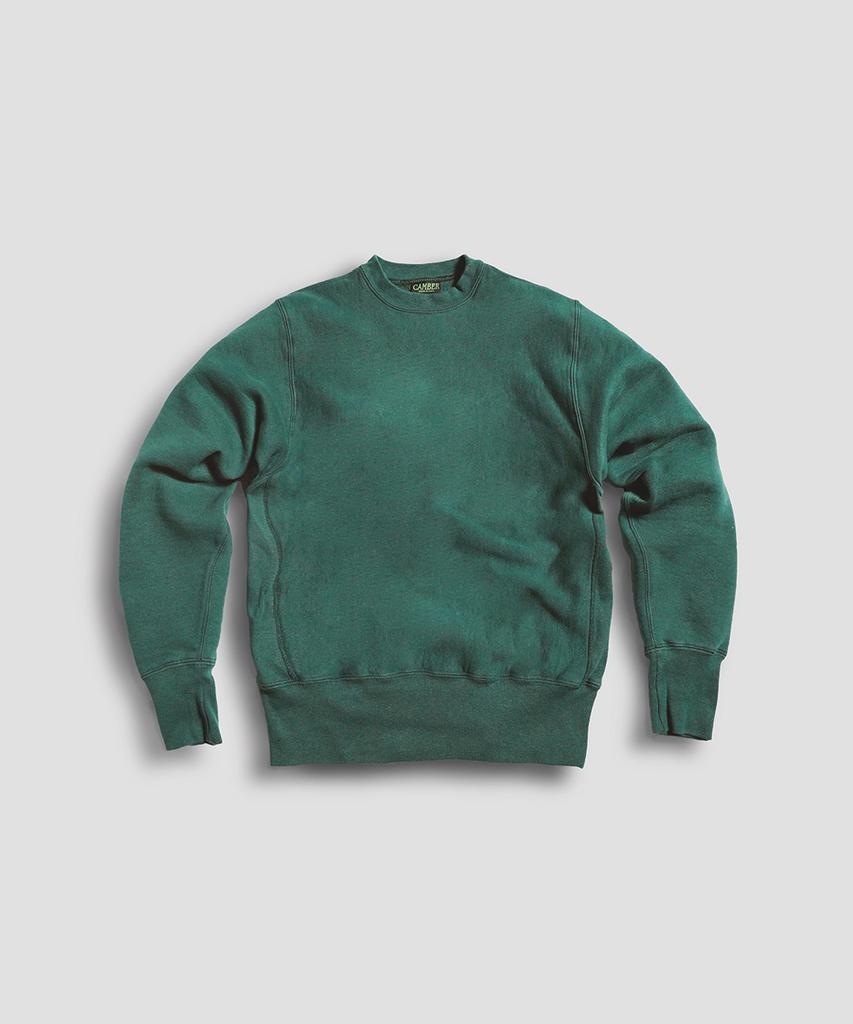 Kaembeoseupocheuweeo Cross Knit Crew Neck Sweatshirt, Forest Green (Type A)
