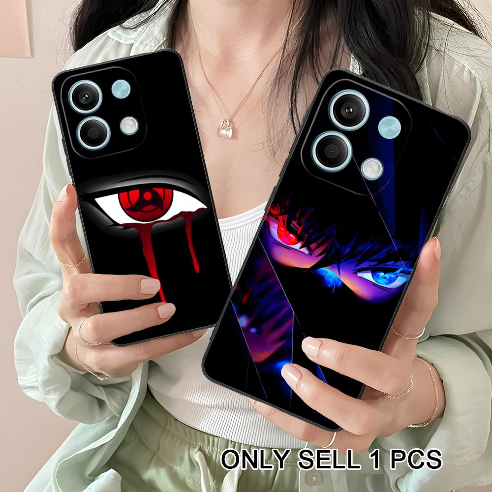 Anime Eyes Phone Case for Xiaomi Redmi Note 14 13 12 11 S Pro Plus 4G 5G Soft TPU Shockproof Cover