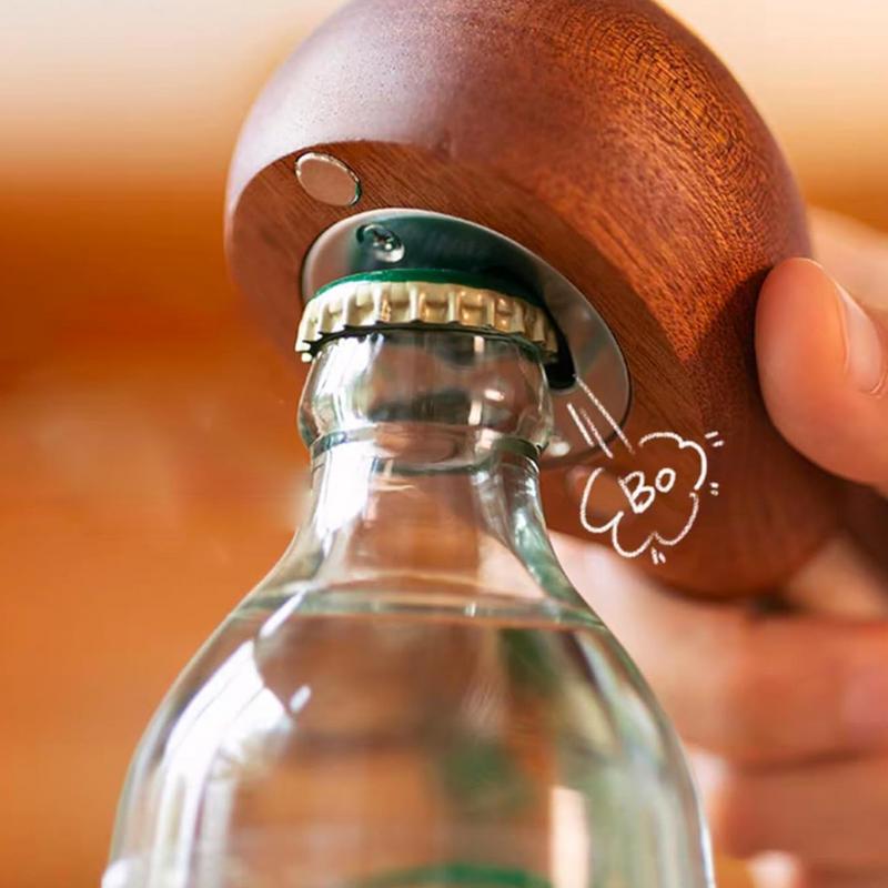 Magnetic Bottle Opener Magnetic Chicken Leg Wooden Beer Bottle Opener Portable Stainless Steel Multifunctional Can Opener For