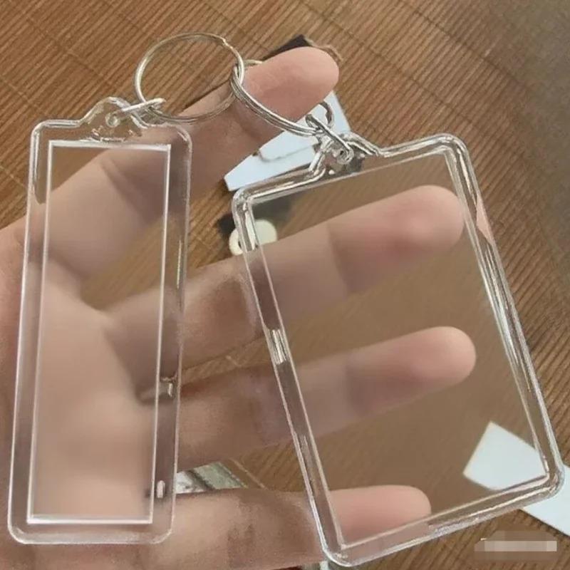 Transparent Mini Picture Frame Keychains Detachable Design Bulk Pack of 5-100pcs for Unique DIY Souvenirs Memorial Gifts