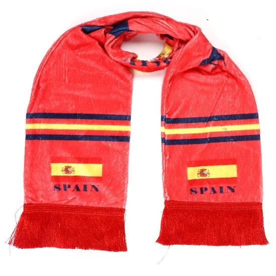 KNK 2026 Soccer Fan Scarf – Double Sided Reversible Football Supporter Scarf with Soft Velvet Feel Muffler Spain