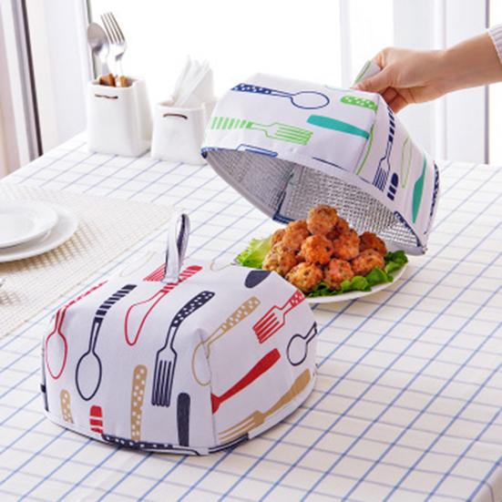 Food Insulation Cover Aluminum Foil Dish Cover Foldable Dining Table