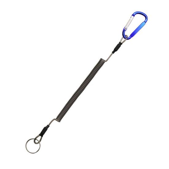 

Anti-lost Rope with Carabiner Multifunctional Outdoor Boating Fishing Pliers Tools Lanyard Heavy Duty Retractable Coiled Tether 60cm чорний/синій