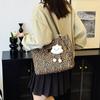 Trendy Brown And Cream Canvas Tote Bag With Simple Chic Style For Everyday Use